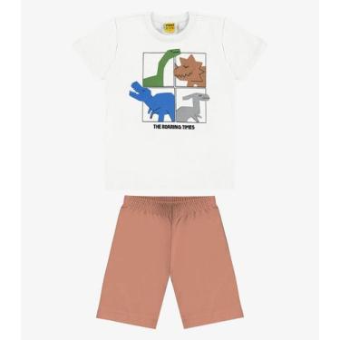 Imagem de Conjunto Infantil Camiseta com Bermuda Rovi Kids Branco - Rovitex Kids