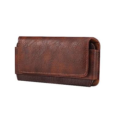 Imagem de Pequeno suporte de clipe de cinto para celular masculino, bolsa de couro para celular, coldre de cintura para celular masculino, estojo de transporte para smartphone, bolsa de mão, bolsa de mão com