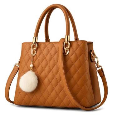 Imagem de Bolsa Feminina Grande acolchoada Alça De Ombro Vintage social Tote Aco