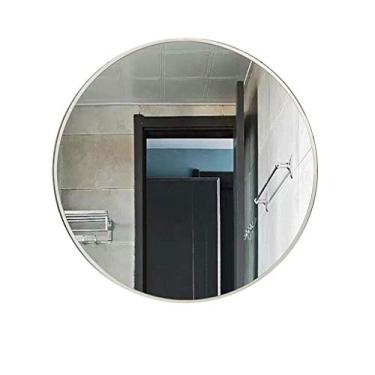 Imagem de Espelho de vestir espelhos de parede para sala de estar mesa de vestir dourada moldura de metal redonda de alumínio espelho de parede espelho de banheiro espelho de maquiagem espelho de beleza (cor: