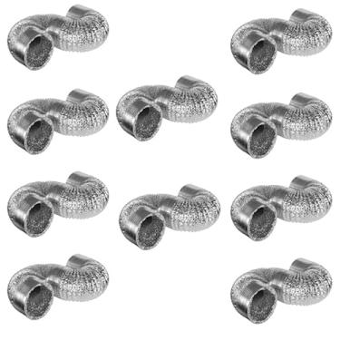 Imagem de Kit Duto 10 Metro 150mm Flexível Alumínio - Ar Condicionado Cultivo Banheiro Cozinha Exaustor Ventilação Coifa (100mm)