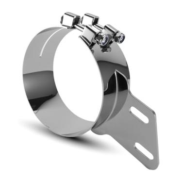 Imagem de Braçadeira de exaustão de junta de extremidade de aço inoxidável de 18 cm adequada para Peterbilt Kenworth e aplicações universais, braçadeiras de suporte de montagem