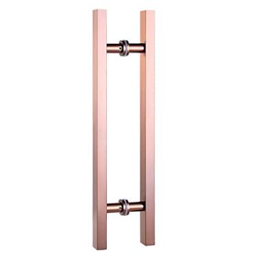 Imagem de Ferragens de porta, puxador de tubo quadrado de aço inoxidável resistente puxador de porta de vidro/maçaneta de porta de celeiro de madeira - ouro rosa, 6 tamanhos (800 × 600 mm)