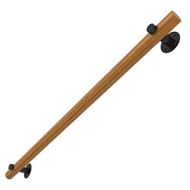 Imagem de Corrimão de escada - kit completo. Corrimãos de madeira antiderrapantes para escadas, corrimãos profissionais de pinheiro, corrimãos de escada sem barreiras para idosos (1 pés-6 m) (tamanho: 4 m)