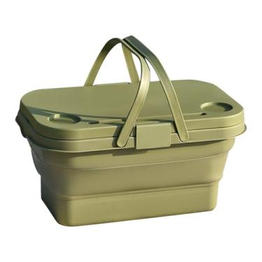 Imagem de Cesta de piquenique dobrável, grande mesa de piquenique | Recipiente de armazenamento leve ao ar livre para caminhadas, churrasco, viagem, festa, quintal, aventuras ao ar livre