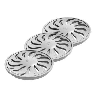 Imagem de Kit 3 Un Grelha Abre/Fecha Redonda Branca Dn100 Tigre