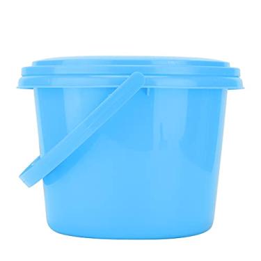 Imagem de Zerodis Banheira de Escova de Pintura Com Tampa Balde de Limpeza Multifuncional de Plástico para Artistas e Ferramentas de Pintura de Tintas Ao Ar Livre (Balde multifuncional YJ004 azul)