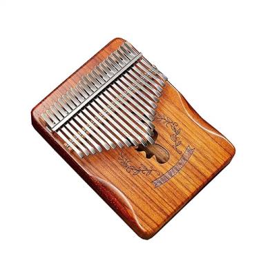 Imagem de Piano portátil de madeira maciça tocador kalimba 21 tons estudante adulto dedo piano instrumento (cor: 01)