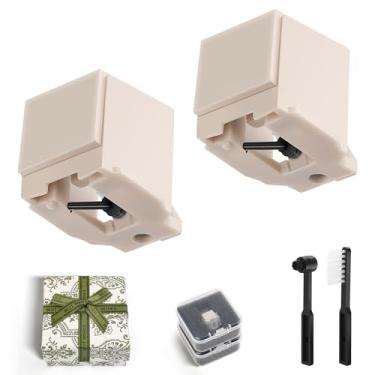 Imagem de Windspeed Agulha de substituição para toca-discos ATN3600L compatível com Audio-Technica AT-LP60X, AT-LP60XBT e AT-LP60XBT-USB toca-discos de vinil com 2 pincéis, caixa de presente