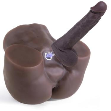Imagem de Boneca sexual masculina para mulher com dildo removível - Boneca sexual com torso e dildo de silicone para estimulação do ponto G, vaginal e anal, brinquedo sexual adulto com torso, pênis realista e ânus apertado para casais gays, 4,5 kg