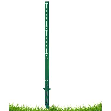 Imagem de Postes de placa de metal resistente de 182 cm, estacas de gramado de 1,8 m de altura para placas ao ar livre, eventos ao ar livre, estacionamento, garagem, bar, placas de gramado, verde, 1 pacote