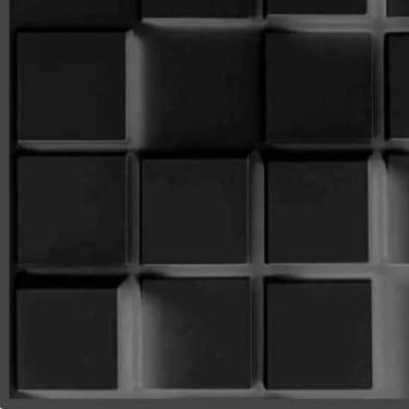 Imagem de Kit 100 Placas 3D PVC Preto 25x25cm – Revestimento Decorativo para Parede Sala Quarto (Pixel,75 UN)