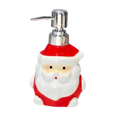 Imagem de IEUDNS Dispensador de sabonete em forma de Papai Noel, decoração natalina, dispensador de detergente para louça, frasco de loção com bomba para lavanderia.