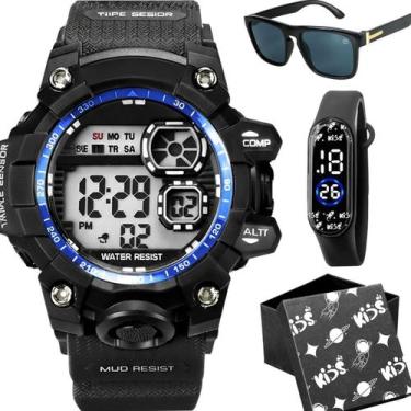 Imagem de Relógio Prova Dagua Criança + Oculos Protecao UV adolescente original 