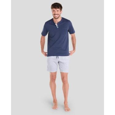 Imagem de Pijama Xadrez - Lohe, Azul marinho, M