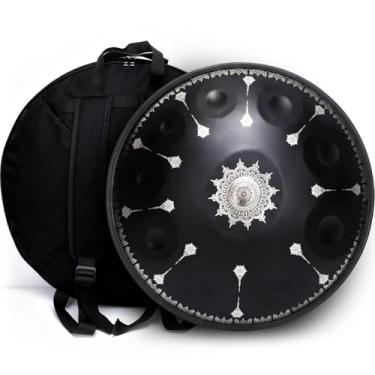 Imagem de Tambor de mão "SINGOFIRE", tambor de mão para adultos, 55 cm 432 Hz D Menor Handpan, Celestial Bloom - Ebony Cosmos