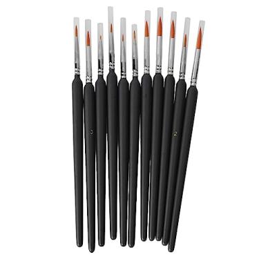 Imagem de Conjunto de pincéis de pintura em aquarela de 11 peças, cabelo de doninha profissional, pincéis de óleo acrílico aquarela para estudantes de arte, artistas amadores, cabo de