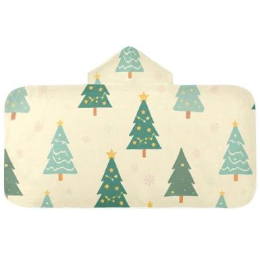 Imagem de Burbuja Toalha de banho com capuz de laço rosa para crianças, toalha de praia de pelúcia macia absorvente para chá de meninas e meninos 3-10 anos, 61 x 127 cm