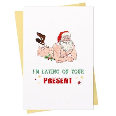 Imagem de D4DREAM Cartão de Natal engraçado para ela - Cartão de Natal sujo com impressão transparente para esposa, namorada, mulher com envelope e adesivos de vedação (5,5 × 8 polegadas)