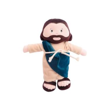 Imagem de Boneco De Pano Jesus Cristo 32cm Religioso Pelúcia Lavável e Antialérg