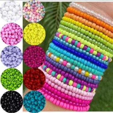 Imagem de 100 Miçangas Coloridas 3mm (Escolha COR ) para Pescaria, bijuterias, p