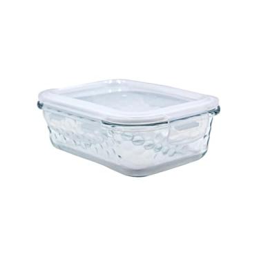 Imagem de POTE DE VIDRO HERMÉTICO HONEY RETANGULAR BRANCO 1,04L - CM24