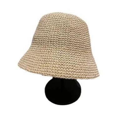 Imagem de Chapéu De Palha De Praia Feminino De Verão, Feito À Mão, Estilo Corean