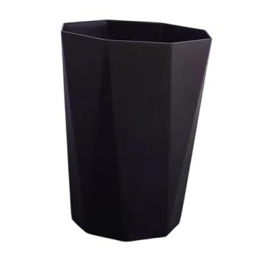 Imagem de Bothyi Lixeira pequena sem tampa, cesto de papel, recipiente de lixo minimalista para escritório, lavanderia, casa, hotel e dormitório, Preto