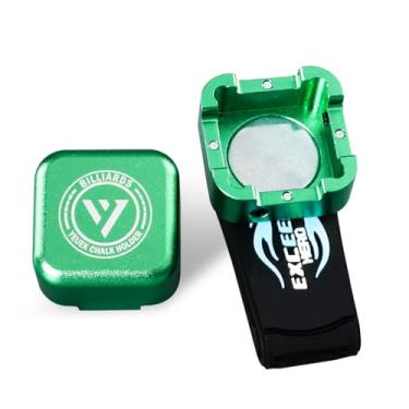 Imagem de YEUEK Suporte de giz quadrado para taco de sinuca portátil com clipe de silicone para tacos de bilhar de giz, acessório de sinuca