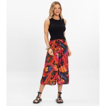 Imagem de Calça Pantacourt Infinita Cor Vermelho, G, Vermelho