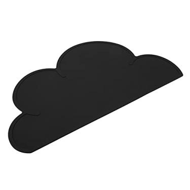 Imagem de Acouto Tapete de Silicone para Animais de Estimação Em Formato de Clound para Pratos para Animais de Estimação Tapete para Cachorro Cachorro Filhote de de Silicone para água para Alimentos (Preto)