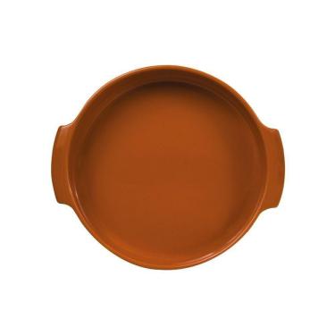 Imagem de Travessa Redonda Em Porcelana Assar E Servir 25x5cm Germer Laranja