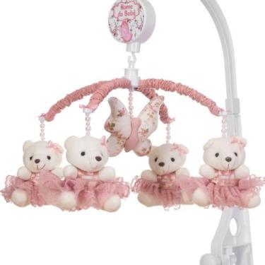 Imagem de Mobile Para Berço Musical Giratório Princesa Borboleta Rosé - Le-Leão 