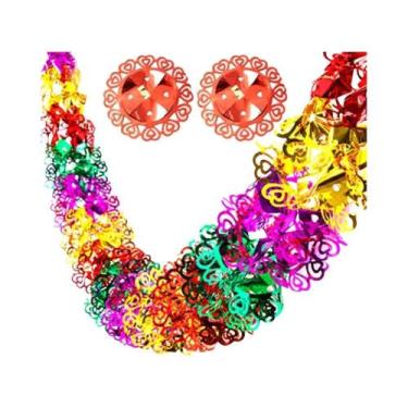 Imagem de Natal Foil Guirlanda, Extra Longo, Teto Pendurado Tinsel, Xmas Home De