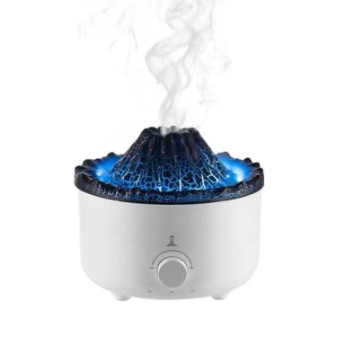 Imagem de Difusor de Óleo Essencial Umidificador 560ml com Timer 3h 6h Lâmpada Chama Simulada Ar para Casa Quarto Escritório