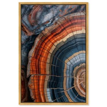 Imagem de Arte de parede costeira com impressão em tela Earth's Core IV por Art Remedy, moldura dourada, 40,6 x 61 cm