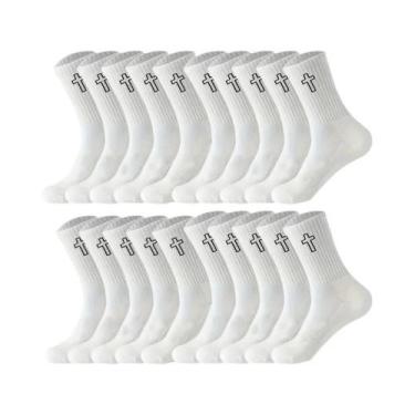 Imagem de Meias Esportivas Masculinas De Cano Alto Respiráveis 510 Pares Preto B