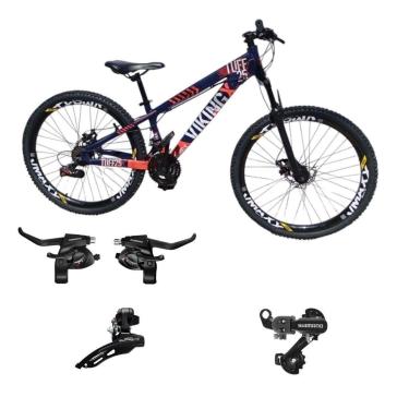 Imagem de Bicicleta 26 VikingX T25 21v Cambios e Trocadores Shimano Pneu 26 Cravudo-Unissex