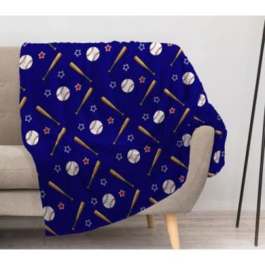 Imagem de Allenjoy Cobertor de bola de beisebol para jogos esportivos 144,8 cm x 127 cm - Cobertores macios e quentes para sofá-cama, sala de estar, decoração de quarto, presentes para homens, meninos