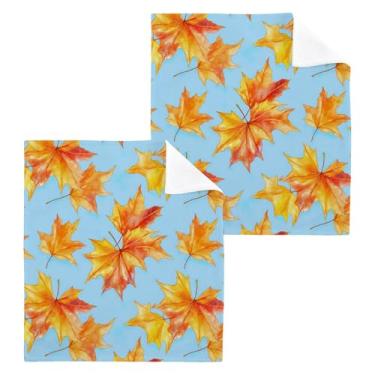 Imagem de xigua Toalhas de mão de algodão com folhas de bordo, toalhas multiusos e absorventes toalhas de rosto macias para a pele para banheiro, cozinha, hotel, academia, panos de lavagem, pacote com 6, 30 x