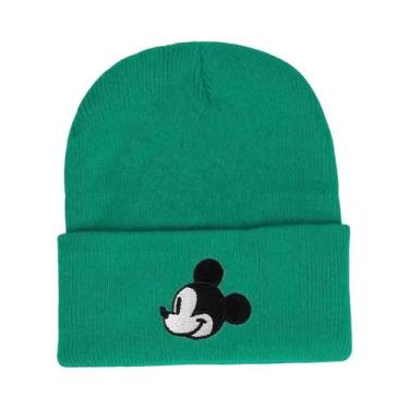 Imagem de Gorro De Tricô Mickey Mouse Quente Para O Inverno, Boné Casual Com Pun
