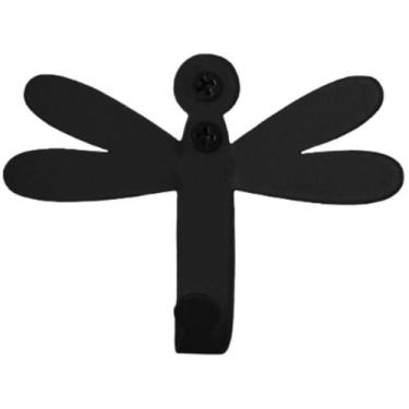 Imagem de Cabideiro Libélula Preta Masutti Gancho Decorativo de Parede Aço Carbo