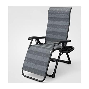 Imagem de ONDHGFBGB Cadeira de praia para área externa ajustável dobrável reclinável com encosto de cabeça elevado e suporte de copo para pátio, piscina, acampamento, jardim, estrutura de aço, suporte de 200 kg
