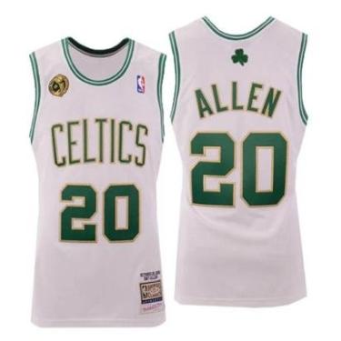 Imagem de Regata NBA Mitchell & Ness Ray Allen White Boston Celtics 2008-09 Hardwood Classics Authentic-Masculino