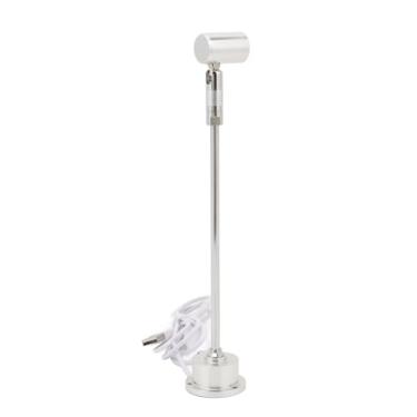 Imagem de Refletor de gabinete em pé USB LED Alumínio 1W Ajustável exibição joias para coleções Objetos arte Luz quente