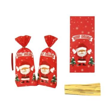 Imagem de Sacolas De Doces De Natal Embalagem De Biscoitos Do Papai Noel 25 50 1