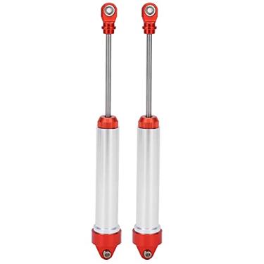 Imagem de CUOFYUNL 2 peças amortecedores RC Controle Remoto amortecedor de suporte traseiro de metal sem mola para carro para UDR (vermelha)