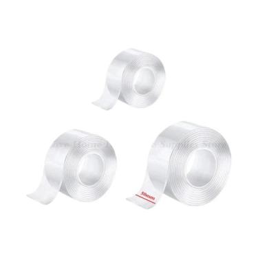 Imagem de Fita Adesiva Transparente Impermeável Dupla Face 20/30/50mm, Cola Nano