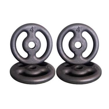 Imagem de Kit 4X Anilhas De Ferro 04Kg