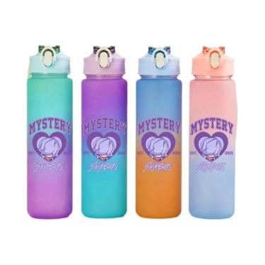 Imagem de Garrafa De Água KPop Demon Hunters De 750ML Com Cores Em Gradiente Par